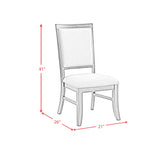 Phillipe Dining Side Chair with Grey Fabric in Cherry (2 Per Carton) - Tampa Furniture Outlet