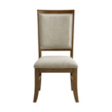 Phillipe Dining Side Chair with Grey Fabric in Cherry (2 Per Carton) - Tampa Furniture Outlet