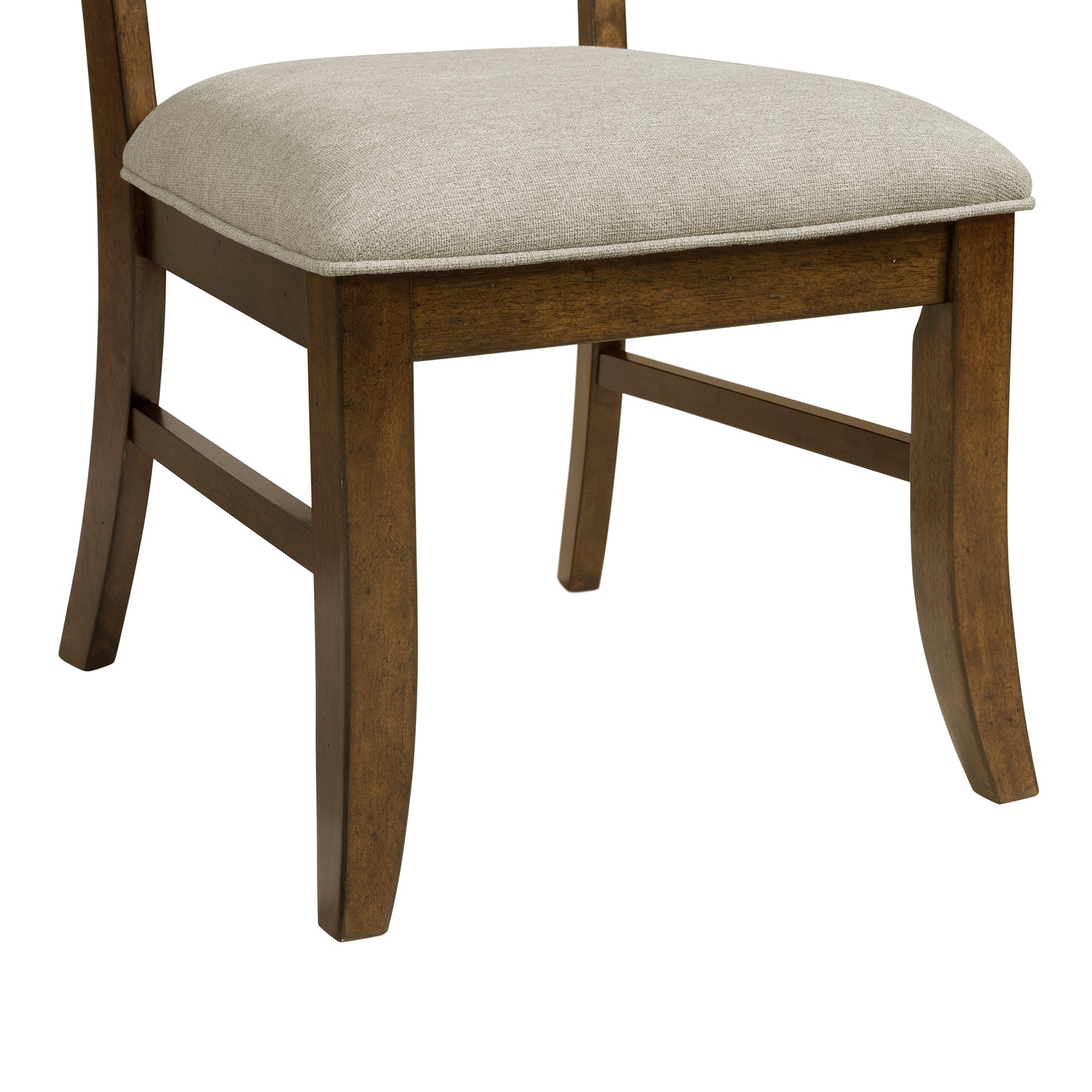 Phillipe Dining Side Chair with Grey Fabric in Cherry (2 Per Carton) - Tampa Furniture Outlet