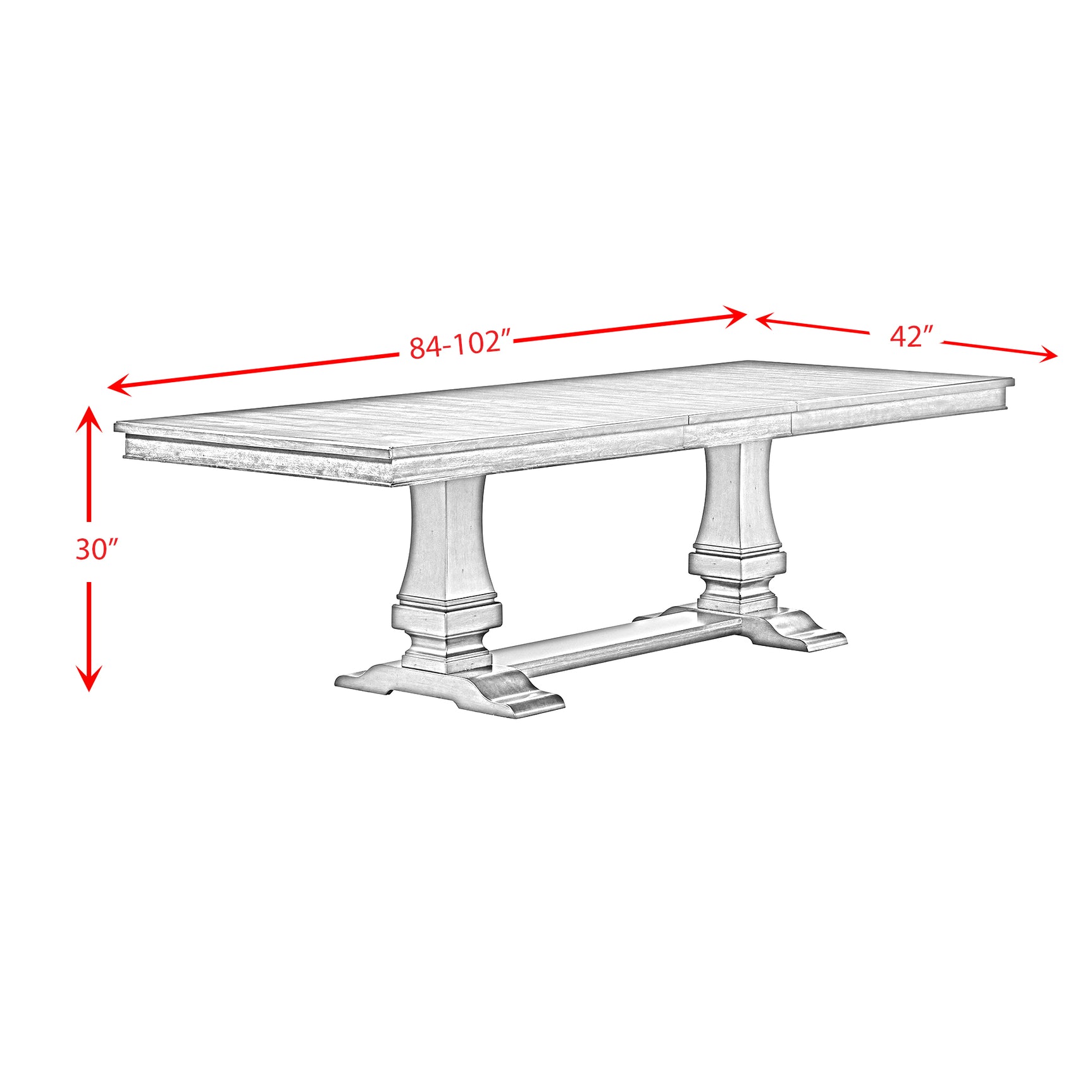 Phillipe Dining Table with with 18" Leaf in Cherry - Tampa Furniture Outlet