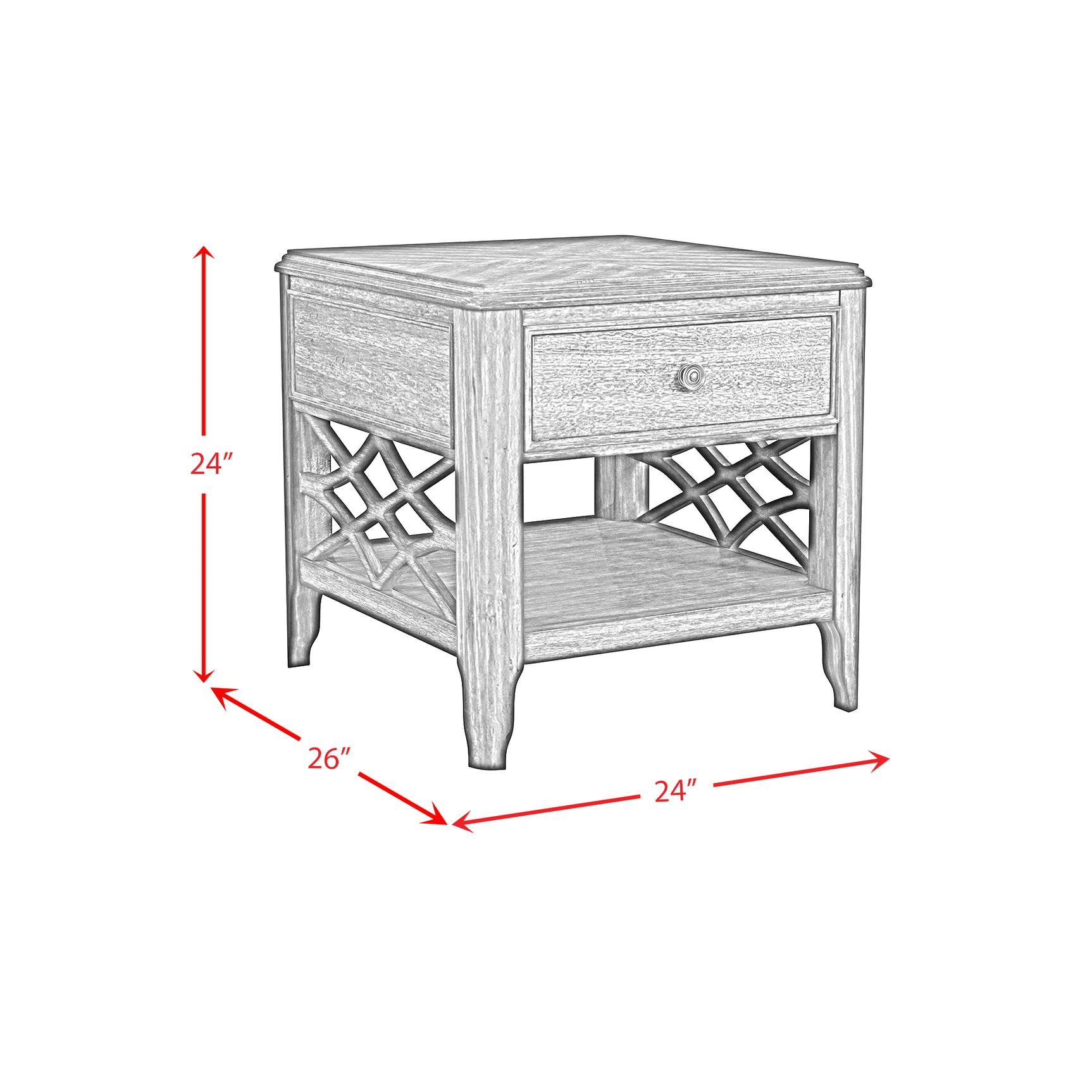 Phillipe End Table in Cherry - Tampa Furniture Outlet