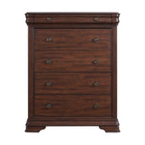 Phillipe 5-Drawer Chest in Cherry - Tampa Furniture Outlet