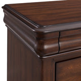 Phillipe 3-Drawer Nightstand With USB in Cherry - Tampa Furniture Outlet