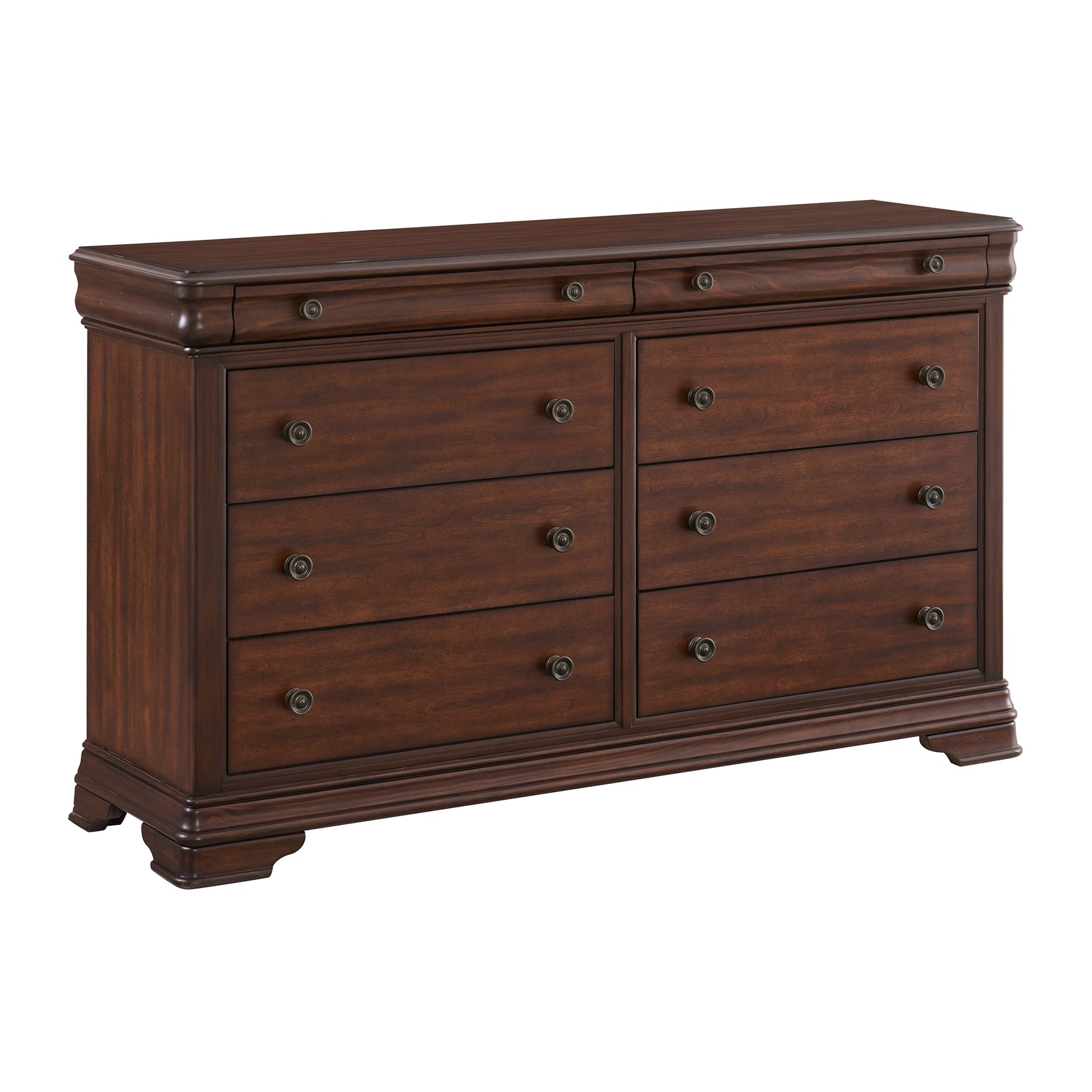 Phillipe 8-Drawer Dresser in Cherry - Tampa Furniture Outlet