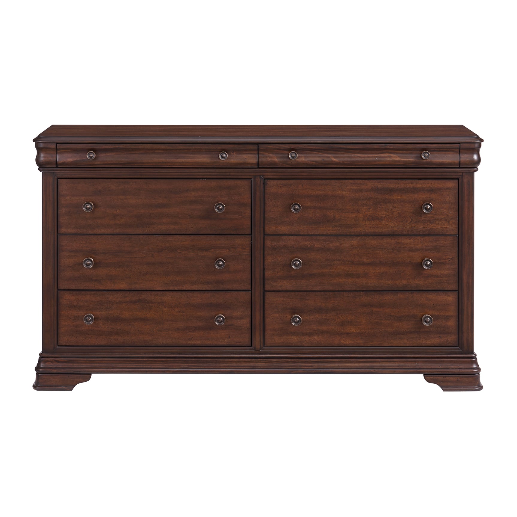Phillipe 8-Drawer Dresser in Cherry - Tampa Furniture Outlet