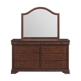 Phillipe Dresser & Mirror Set in Cherry - Tampa Furniture Outlet