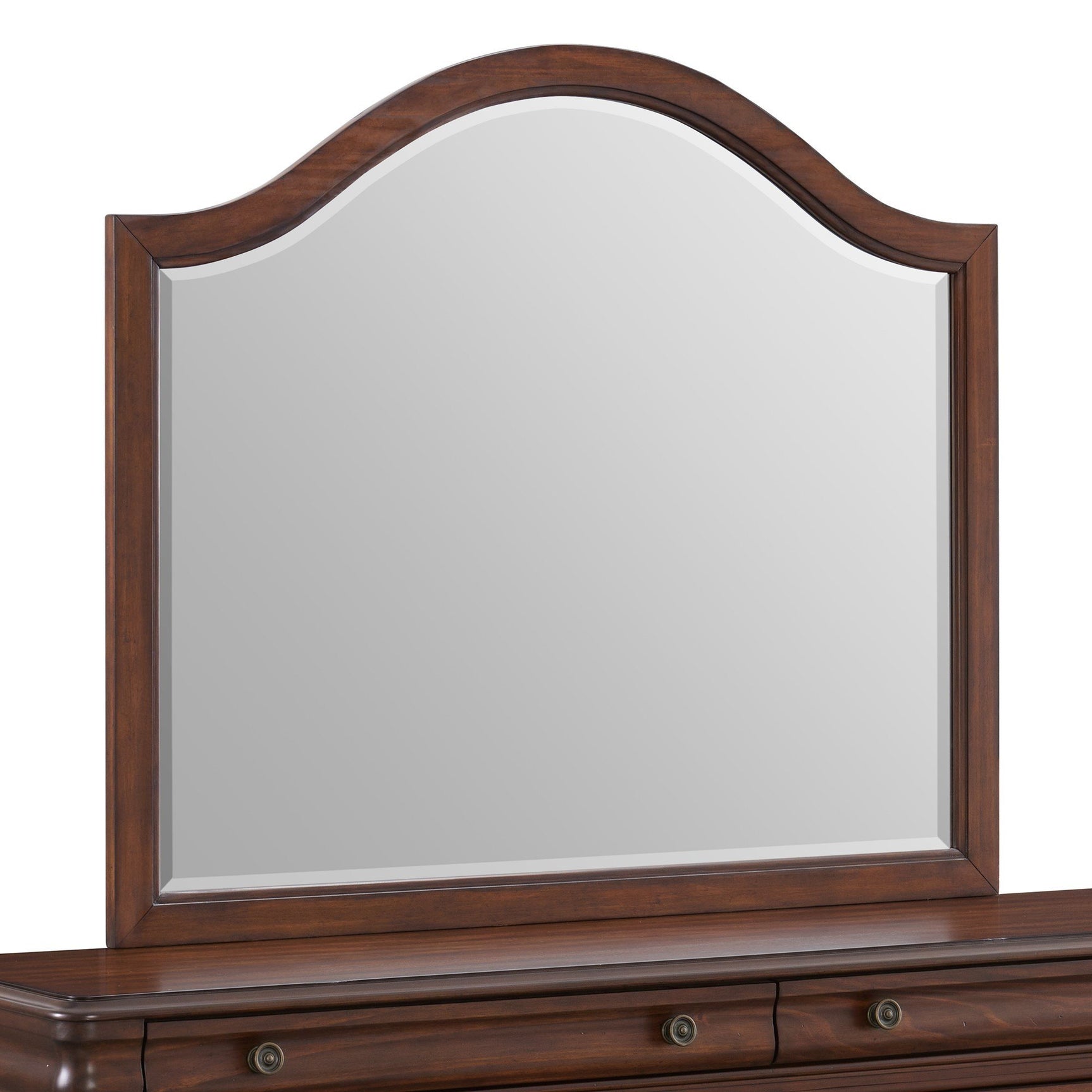 Phillipe Dresser & Mirror Set in Cherry - Tampa Furniture Outlet