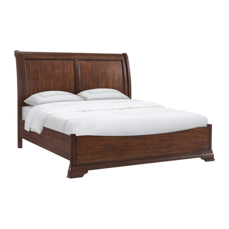 Phillipe King Bed in Cherry - Tampa Furniture Outlet
