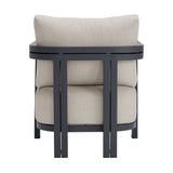 Playa Chair - Dark Grey and Olefin Beige (2 Per Carton) - Tampa Furniture Outlet