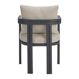 Playa Dining Chair - Dark Grey and Olefin Beige (2 Per Carton) - Tampa Furniture Outlet