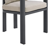 Playa Dining Chair - Dark Grey and Olefin Beige (2 Per Carton) - Tampa Furniture Outlet