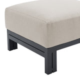 Playa Ottoman - Dark Grey and Olefin Beige - Tampa Furniture Outlet
