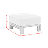 Playa Ottoman - Dark Grey and Olefin Beige - Tampa Furniture Outlet