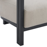 Playa Chair - Dark Grey and Olefin Beige (2 Per Carton) - Tampa Furniture Outlet
