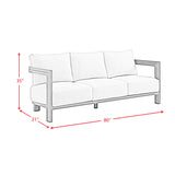 Playa Sofa - Dark Grey and Olefin Beige with 2 Pillows - Tampa Furniture Outlet