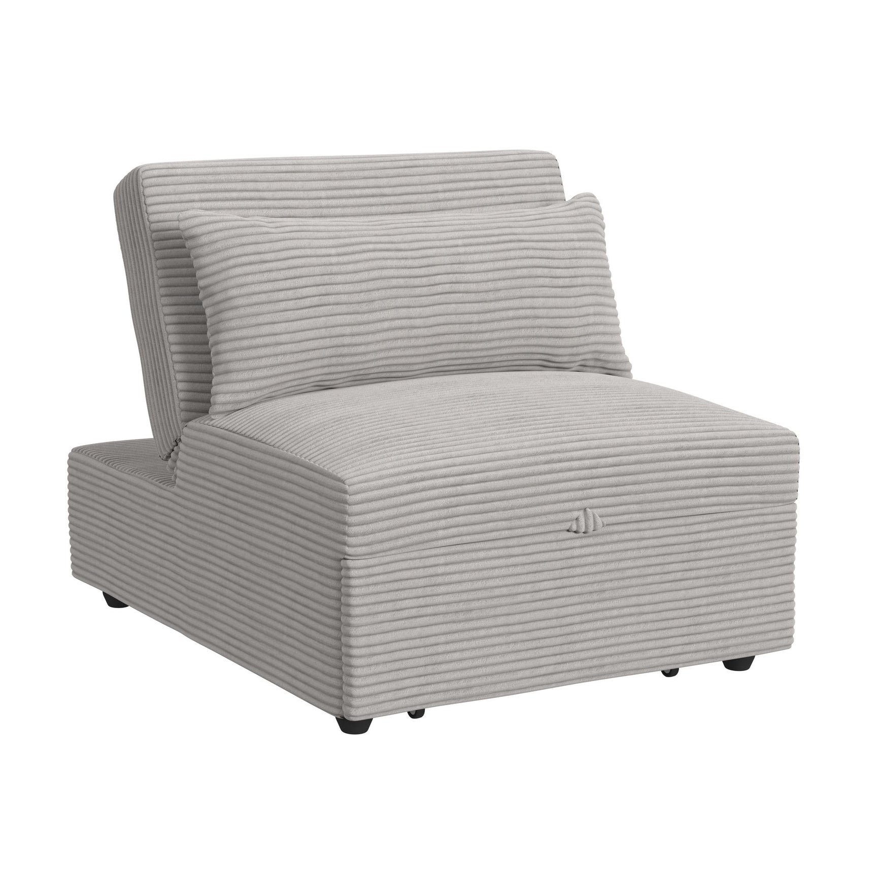 Pluto Chair with kidney pillow, Klik Klak and Pop up in Coronado Grey - Tampa Furniture Outlet