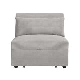 Pluto Chair with kidney pillow, Klik Klak and Pop up in Coronado Grey - Tampa Furniture Outlet