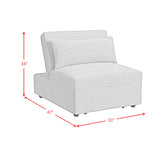 Pluto Chair with kidney pillow, Klik Klak and Pop up in Coronado Grey - Tampa Furniture Outlet