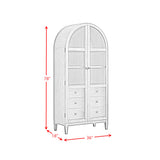 Portico Display Cabinet in Brown Oak - Tampa Furniture Outlet