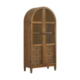 Portico Display Cabinet in Brown Oak - Tampa Furniture Outlet