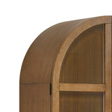 Portico Display Cabinet in Brown Oak - Tampa Furniture Outlet