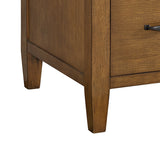 Portico Double Pedestal Desk with Power/USB in Brown Oak - Tampa Furniture Outlet
