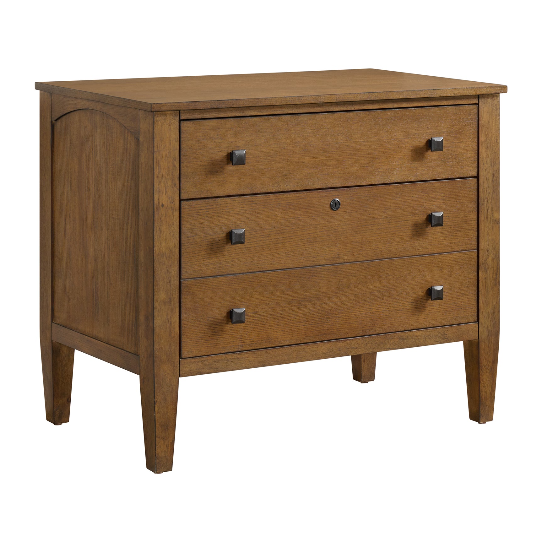 Portico File Cabinet in Brown Oak - Tampa Furniture Outlet