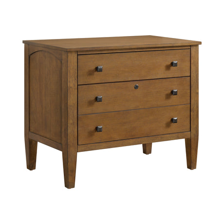 Portico File Cabinet in Brown Oak