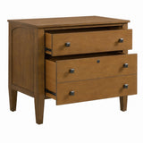 Portico File Cabinet in Brown Oak