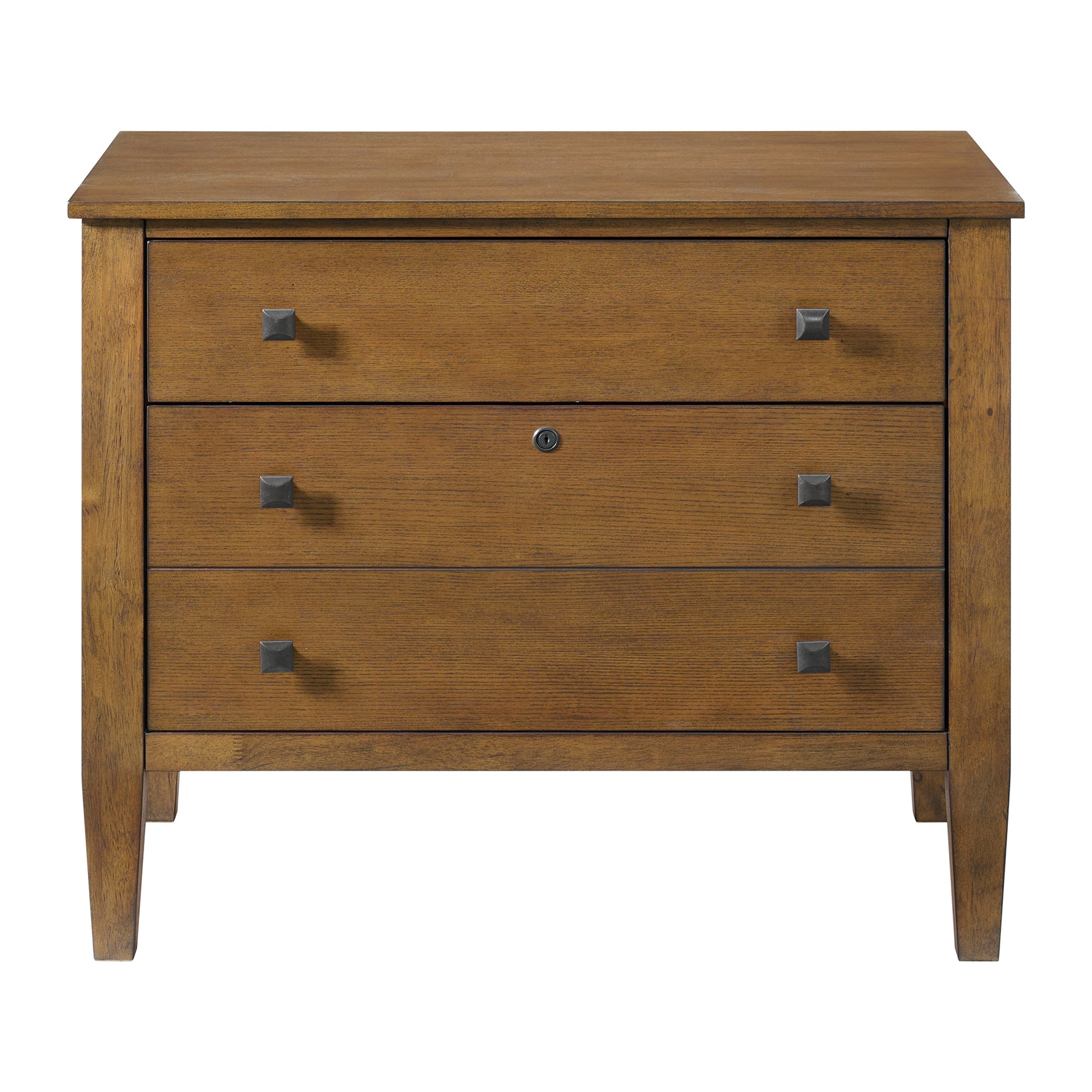 Portico File Cabinet in Brown Oak - Tampa Furniture Outlet