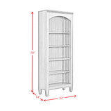 Portico Open Bookcase in Brown Oak - Tampa Furniture Outlet