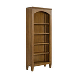 Portico Open Bookcase in Brown Oak - Tampa Furniture Outlet