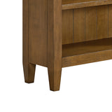 Portico Open Bookcase in Brown Oak - Tampa Furniture Outlet