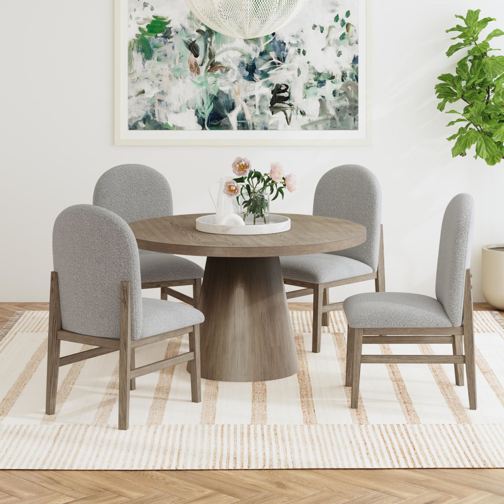 Portland Round Back Side Chair with Grey Fabric (PGY1113-4) in Grey (2 Per Carton) – SKU D-1710-6-SC3 | Elements