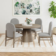Portland Round Back Side Chair with Grey Fabric (PGY1113-4) in Grey (2 Per Carton) – SKU D-1710-6-SC3 | Elements