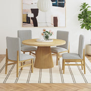 Portland Round Dining Table in Natural – SKU D-1710-5-DT | Elements