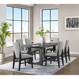 Portland Rectangular Dining Table in Black - Tampa Furniture Outlet