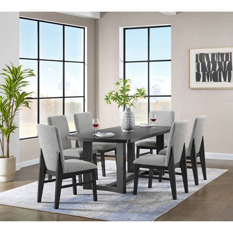 Portland Rectangular Dining Table in Black - Tampa Furniture Outlet