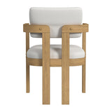 Portland Arm Chair with Snow White Fabric in Natural (2 Per Carton) - Tampa Furniture Outlet