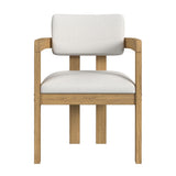 Portland Arm Chair with Snow White Fabric in Natural (2 Per Carton) - Tampa Furniture Outlet