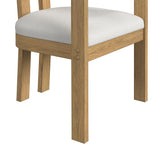 Portland Arm Chair with Snow White Fabric in Natural (2 Per Carton) - Tampa Furniture Outlet