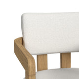 Portland Arm Chair with Snow White Fabric in Natural (2 Per Carton) - Tampa Furniture Outlet