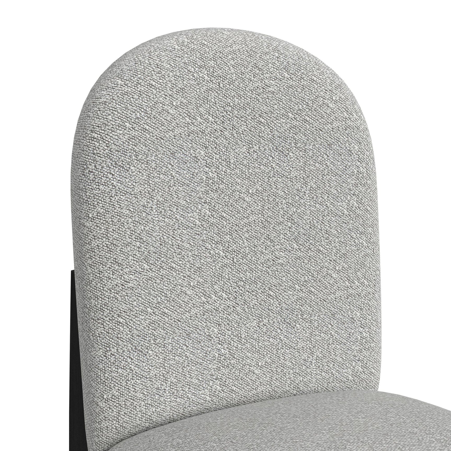 Portland Round Back Counter Stool with Grey Fabric in Black (2 Per Carton) - Tampa Furniture Outlet