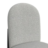 Portland Round Back Barstool with Grey Fabric in Black (2 Per Carton) - Tampa Furniture Outlet