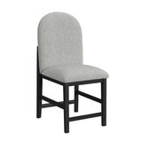 Portland Round Back Counter Stool with Grey Fabric in Black (2 Per Carton) - Tampa Furniture Outlet
