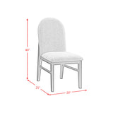 Portland Round Back Side Chair with Grey Fabric (PGY1113-4) in Grey (2 Per Carton)