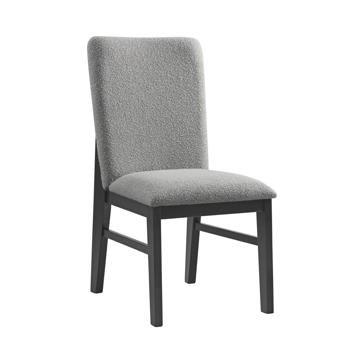 Portland Side Chair with Grey Fabric (PGY1113-4) in Black (2 Per Carton)