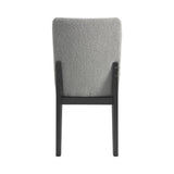 Portland Side Chair with Grey Fabric (PGY1113-4) in Black (2 Per Carton)