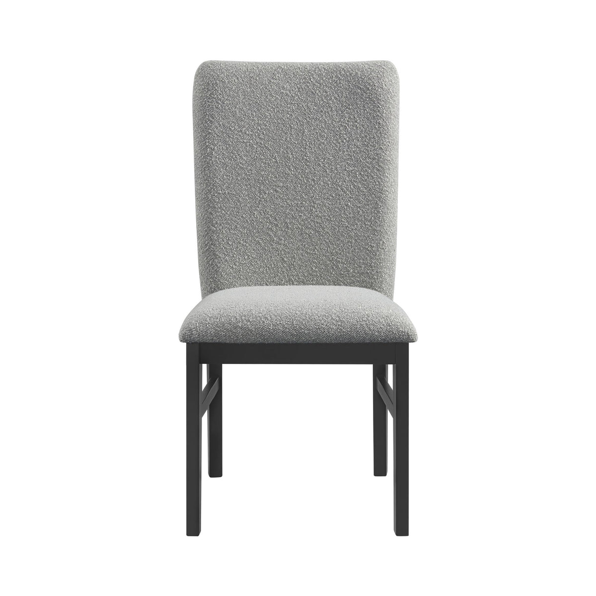 Portland Side Chair with Grey Fabric (PGY1113-4) in Black (2 Per Carton)