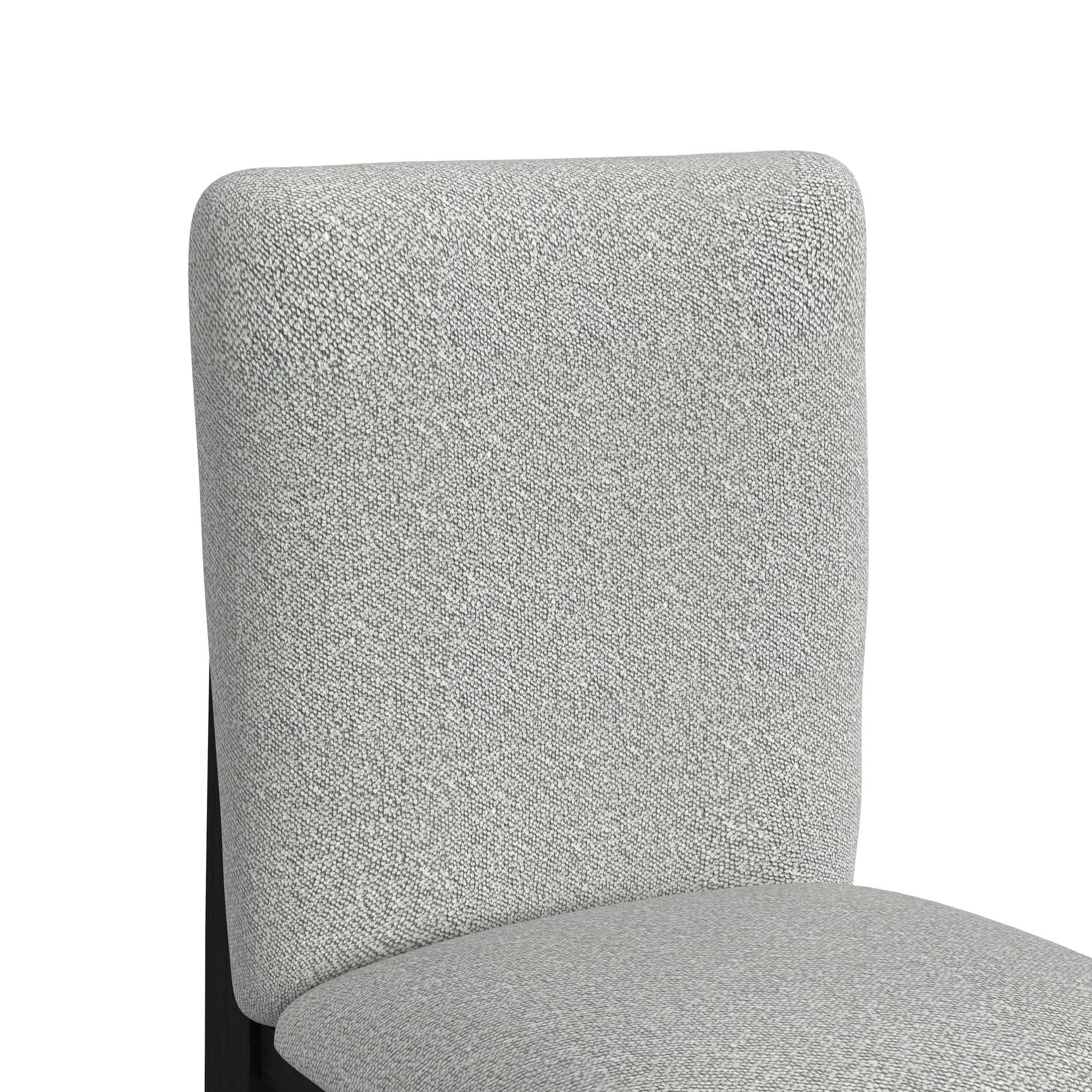Portland Square Back Barstool with Grey Fabric in Black (2 Per Carton)